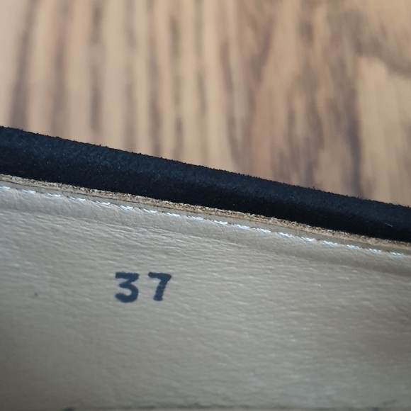 Ron White X Vibram "Skylar" Fringe Loafer Womens 37 Onyx Black Suede Italy - Picture 5 of 13